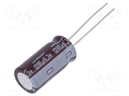 Capacitor: electrolytic; low impedance; THT; 1200uF; 6.3VDC; ±20%