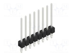Connector: pin strips; pin header; male; PIN: 8; 2.54mm; THT; 1x8