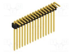 Connector: pin strips; pin header; male; PIN: 16; 1.27mm; THT; 1x16