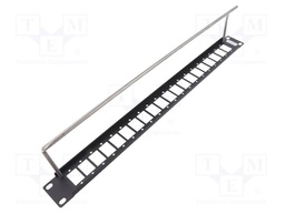 Patch panel; mounting adapter; SLIM; RACK; screw; 29mm; 19"