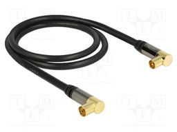 Cable; 1m; black; 75Ω