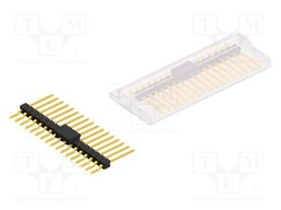 Connector: pin strips; pin header; male; PIN: 17; 2.54mm; SMT; 1x17