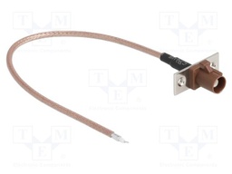 Cable; 200mm; Fakra F male,cables; transparent; Øcable: 2.6mm; 50Ω
