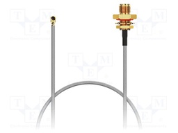 Cable; IPEX MHF,RP-SMA female; brown; -40÷90°C; 0÷3GHz; 100mm; 50Ω