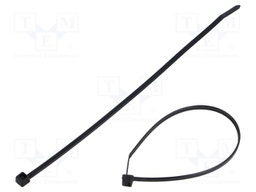 Cable tie; L: 205mm; W: 3.6mm; polyamide; black; UL94V-2