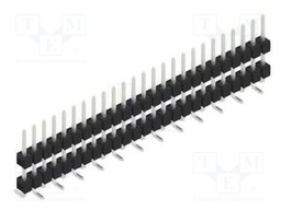 Connector: pin strips; pin header; male; PIN: 25; 2.54mm; SMT; 1x25