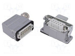 Connector: HDC; male + female; C146; PIN: 10; 10+PE; size A10; M20