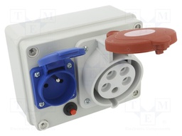 Electric switchboard; IP44; wall mount; Enclos.mat: ABS