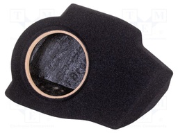 Car loudspeaker enclosure; MDF; black; 200mm; Grooving: 224mm