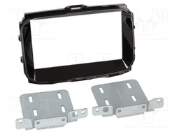 Radio frame; Alfa Romeo; 2 DIN; black gloss