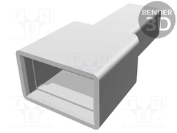Terminals cover; male; for push-on 6.3mm connectors; ways: 1