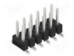 Connector: pin strips; pin header; male; PIN: 12; 2.54mm; SMT; 2x6