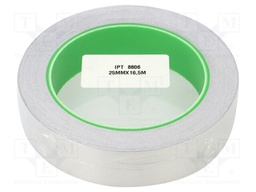 Tape: shielding; W: 25mm; L: 16.5m; Thk: 0.078mm; acrylic conductive