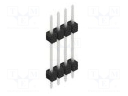 Connector: pin strips; pin header; male; PIN: 4; 2.54mm; THT; 1x4
