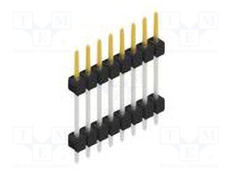 Connector: pin strips; pin header; male; PIN: 8; 2.54mm; THT; 1x8
