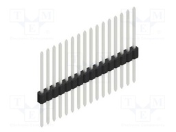 Connector: pin strips; pin header; male; PIN: 16; 1.27mm; THT; 1x16