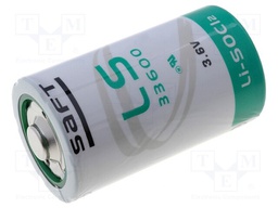 Battery: lithium; 3.6V; D; Ø33.5x61.5mm; 17000mAh