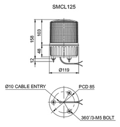 Signaller: lighting; continuous light,blinking light; red/green