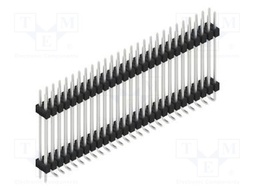 Connector: pin strips; pin header; male; PIN: 54; 2.54mm; SMT; 2x27