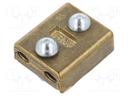 Brass; 135mm2; none; screw terminal; for cable; straight; ways: 1