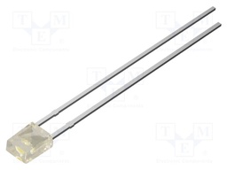 LED; white warm; rectangular; 2x3x4mm; 330mcd; 120°; Front: flat
