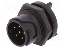 Connector: circular; socket; male; PIN: 6; Buccaneer 4000; THT; 5A