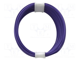 Wire; stranded; Cu; 1x0,04mm2; PVC; violet; 60V; -5÷85°C; 10m