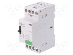 Contactor: 4-pole installation; NC x2 + NO x2; 24VAC; 24VDC; 25A