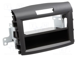 Radio frame; Honda; 2 DIN; black/rubber-touch