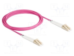 Fiber patch cord; OM4; LC/PC,both sides; 3m; 50/125um; LSZH; beige