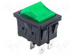 ROCKER; DPST; Pos: 2; OFF-ON; 16A/125VAC; green; IP66; -20÷85°C; RBW2