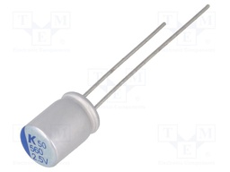 Capacitor: polymer; 560uF; 2.5VDC; ESR: 20mΩ; A750; THT; ±20%; 2000h