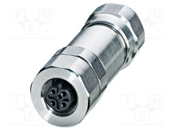 Connector: M12; plug; PIN: 5; 48V; straight; IP67; screw terminal