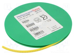 Markers for cables and wires; Label symbol: 6; 2÷5mm; PVC; yellow