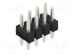 Connector: pin strips; pin header; male; PIN: 8; 2.54mm; THT; 2x4