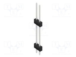 Connector: pin strips; pin header; male; PIN: 2; 2.54mm; THT; 2x1