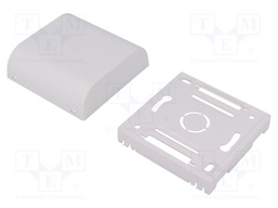 Enclosure: wall mounting; X: 80mm; Y: 80mm; Z: 35mm; ABS; white