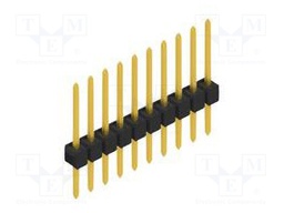 Connector: pin strips; pin header; male; PIN: 10; 2.54mm; THT; 1x10