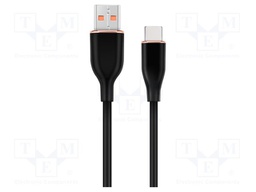 Cable; USB 2.0; USB A plug,USB C plug; 1.5m; green; 480Mbps; 2.1A