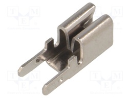 Terminal: flat; 6.4mm; 0.5÷0.8mm; female; double; THT; brass; tinned