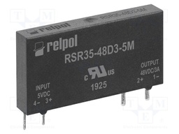 Relay: solid state; 3÷58VDC; 1-phase; PCB; -30÷80°C; 28x5.2x15mm