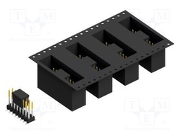 Connector: pin strips; pin header; male; PIN: 16; 2.54mm; SMT; 2x8