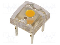 LED Super Flux; white warm; 7.62x7.62mm; 5800÷7000mcd; 140°; 75mA
