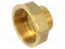 Male-female,reductive,hexagonal; brass CW617N; BR