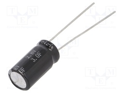 Capacitor: electrolytic; supercapacitor; 3F; 2.8VDC; ESR: 120mΩ