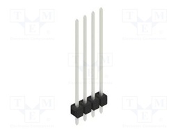 Connector: pin strips; pin header; male; PIN: 4; 2.54mm; THT; 1x4