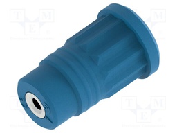 Connector: 4mm banana; socket; 36A; blue; nickel plated; m3 holes