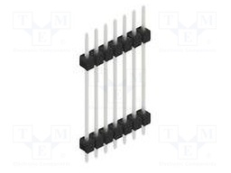 Connector: pin strips; pin header; male; PIN: 7; 2.54mm; THT; 1x7