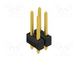 Connector: pin strips; pin header; male; PIN: 4; 2.54mm; THT; 2x2
