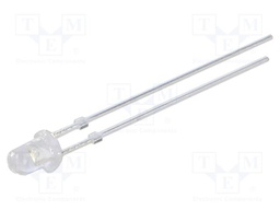 LED; 3mm; white cold; 22000÷25000mcd; 30°; Front: convex; -30÷85°C